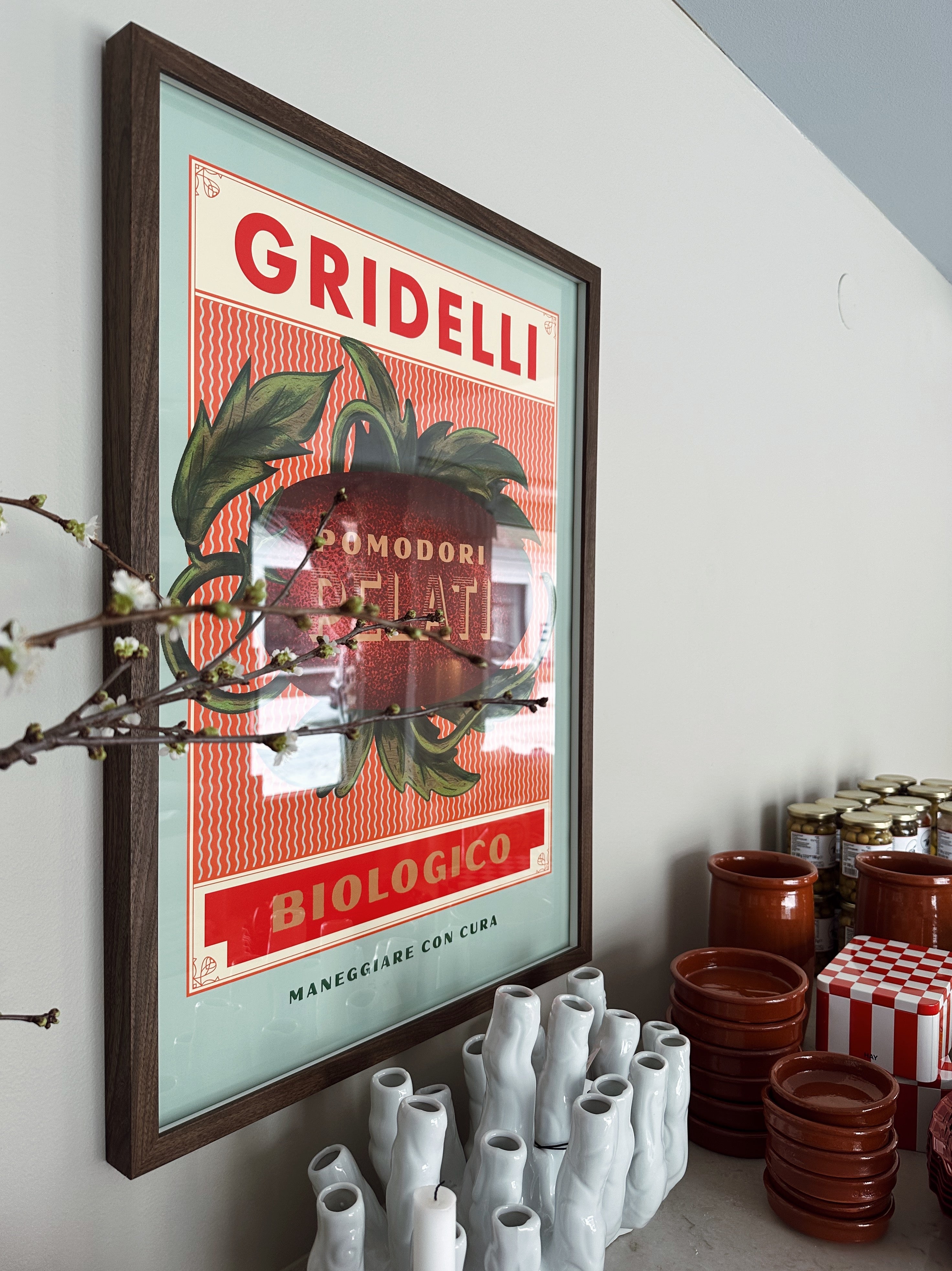 Gridelli - Affisch Pomodoro blå 50 x 70 cm