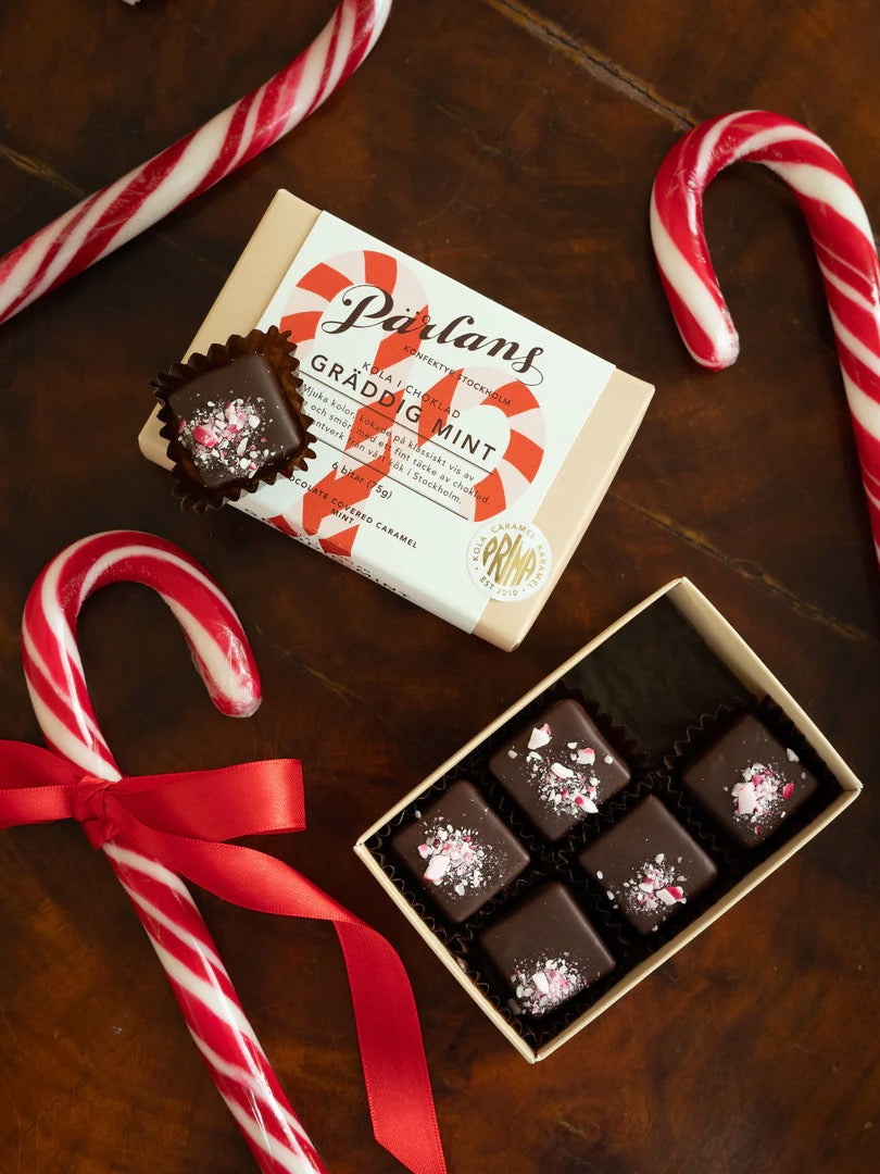 Pärlans Konfektyr Kola i choklad GRÄDDIG MINT 6 bitar