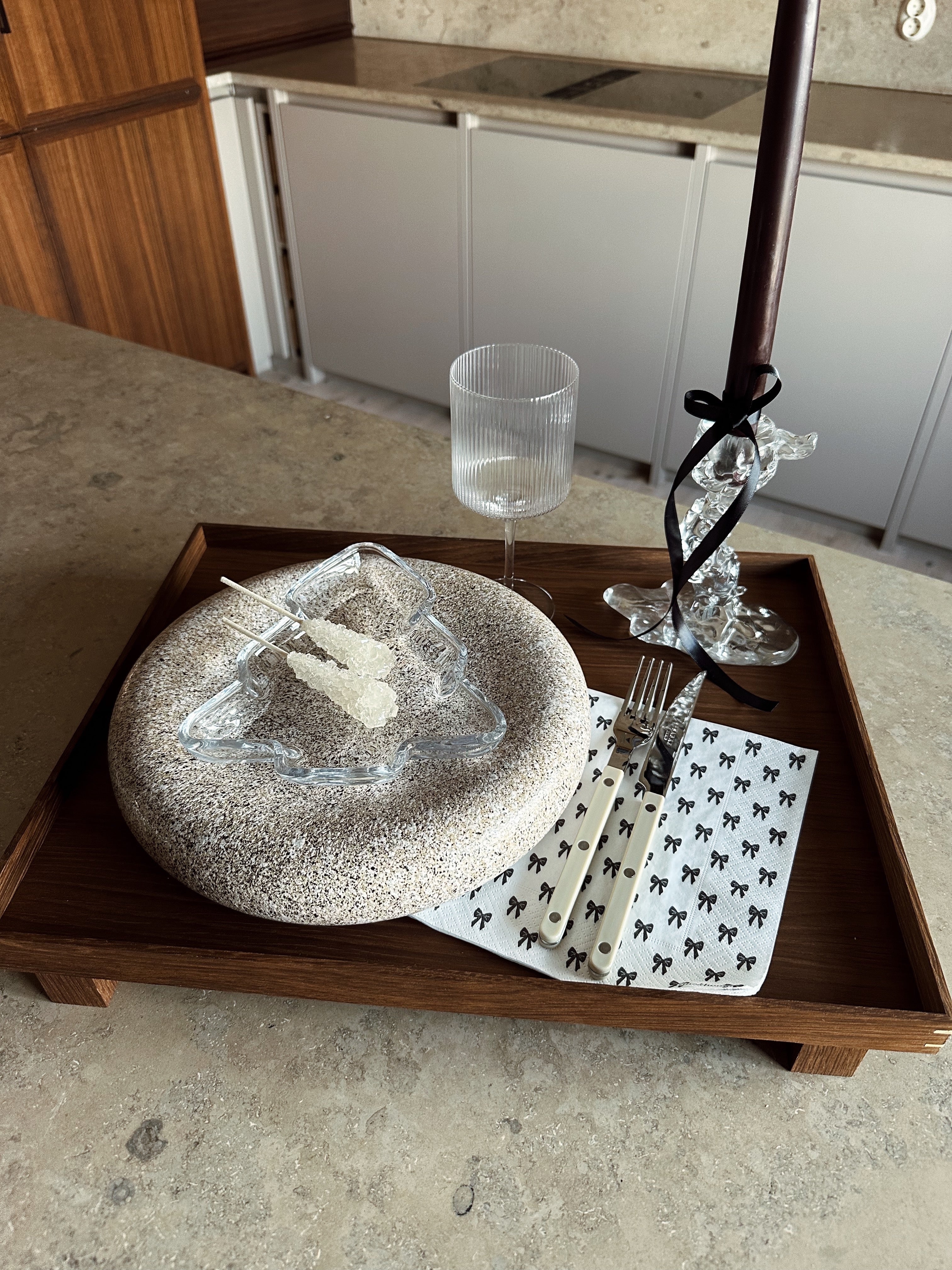 Tine K Home Pappersservetter Svart Rosett 50 st