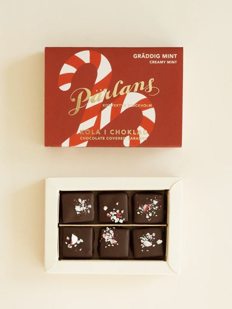 Pärlans Konfektyr Kola i choklad GRÄDDIG MINT 6 bitar