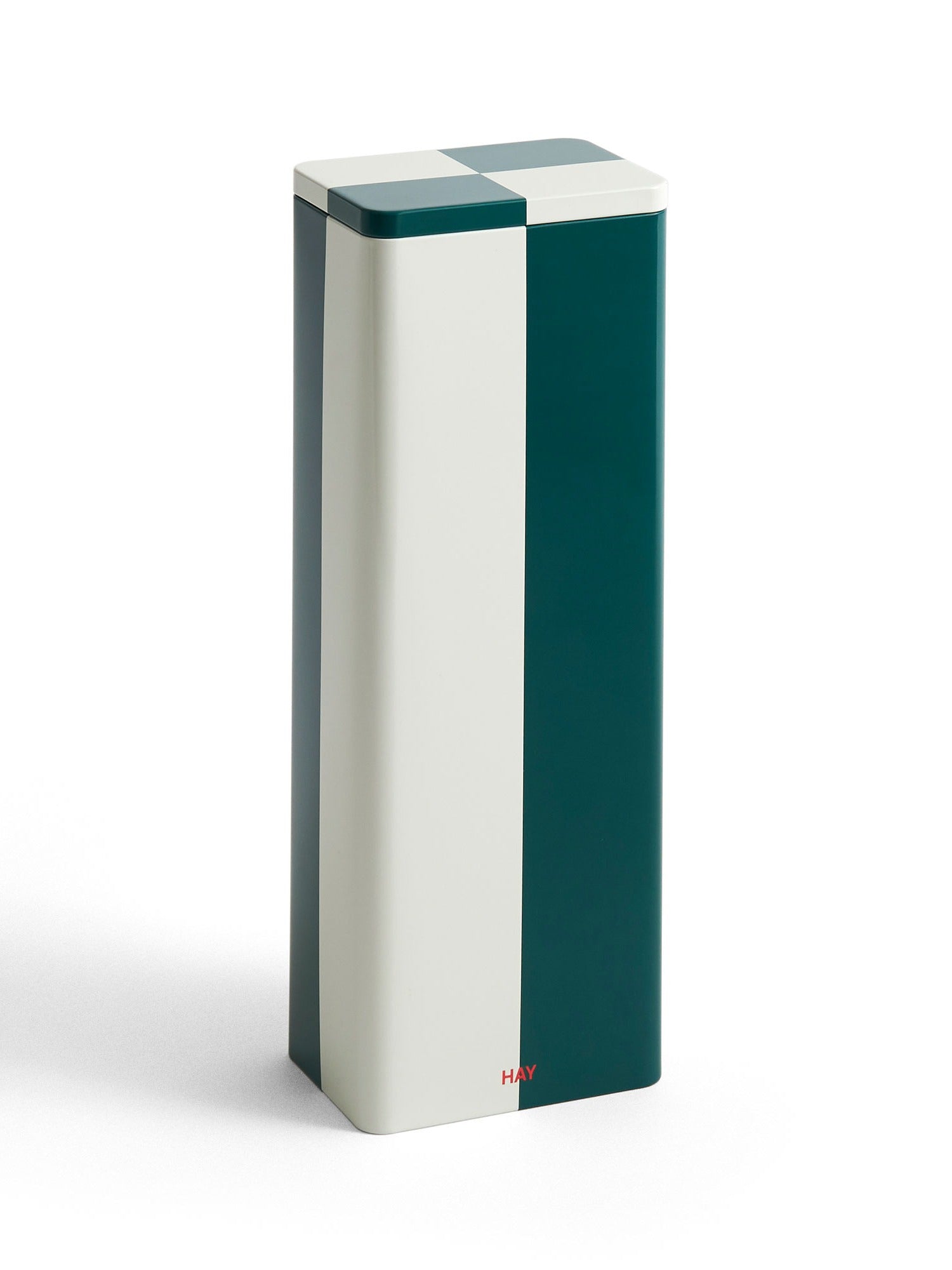 Hay Tin Container - Plåtbox grön och vit