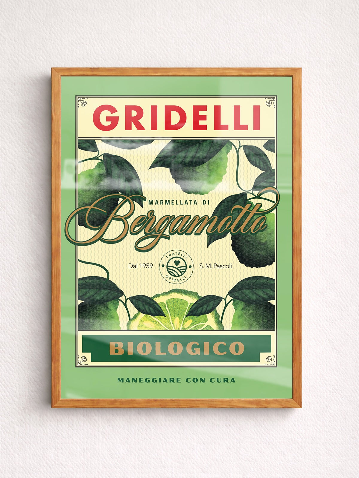 Gridelli - Affisch Bergamotto 30 x 40 cm