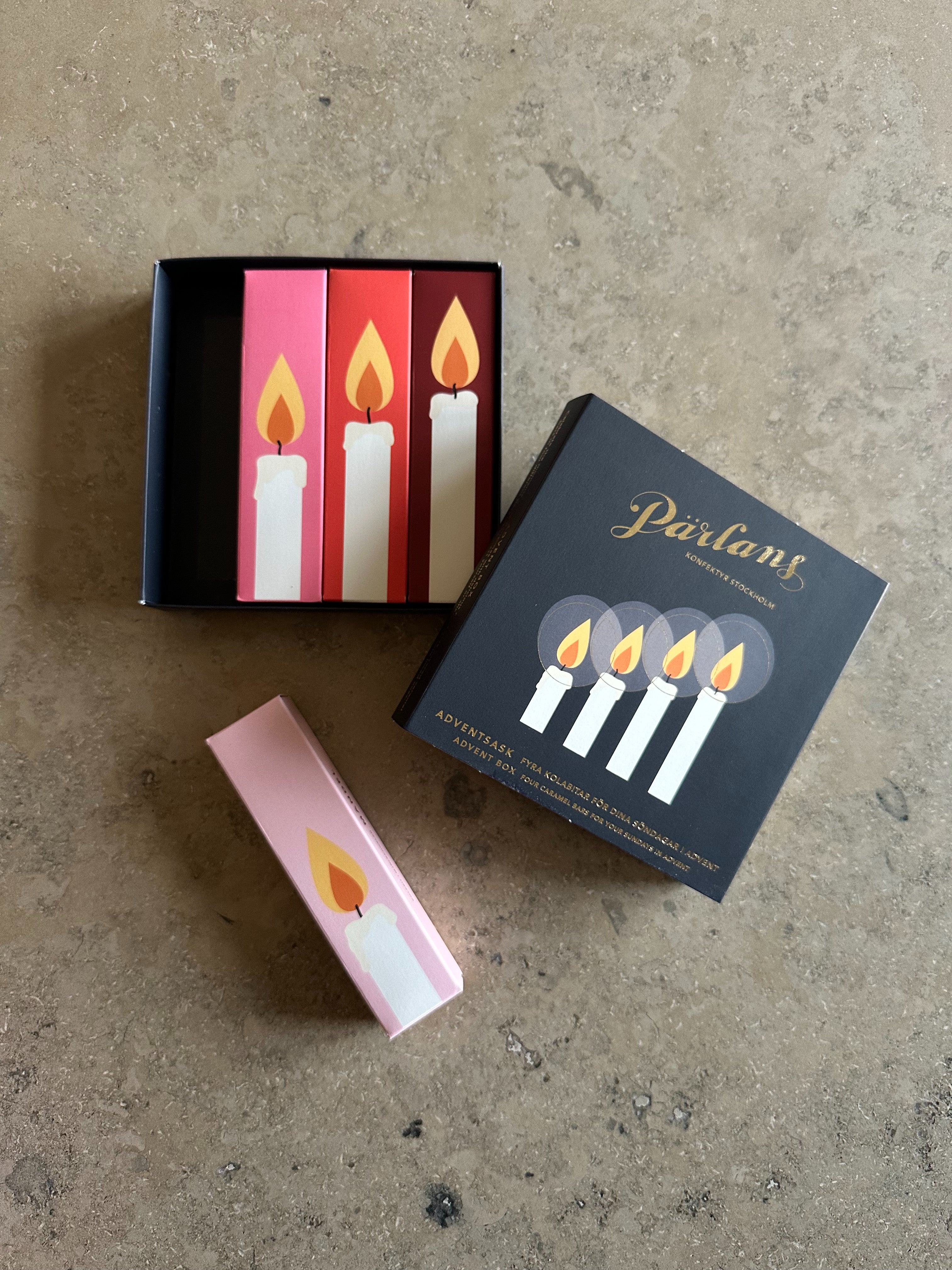 Pärlans Konfektyr Adventskalender Kolabitar i Choklad