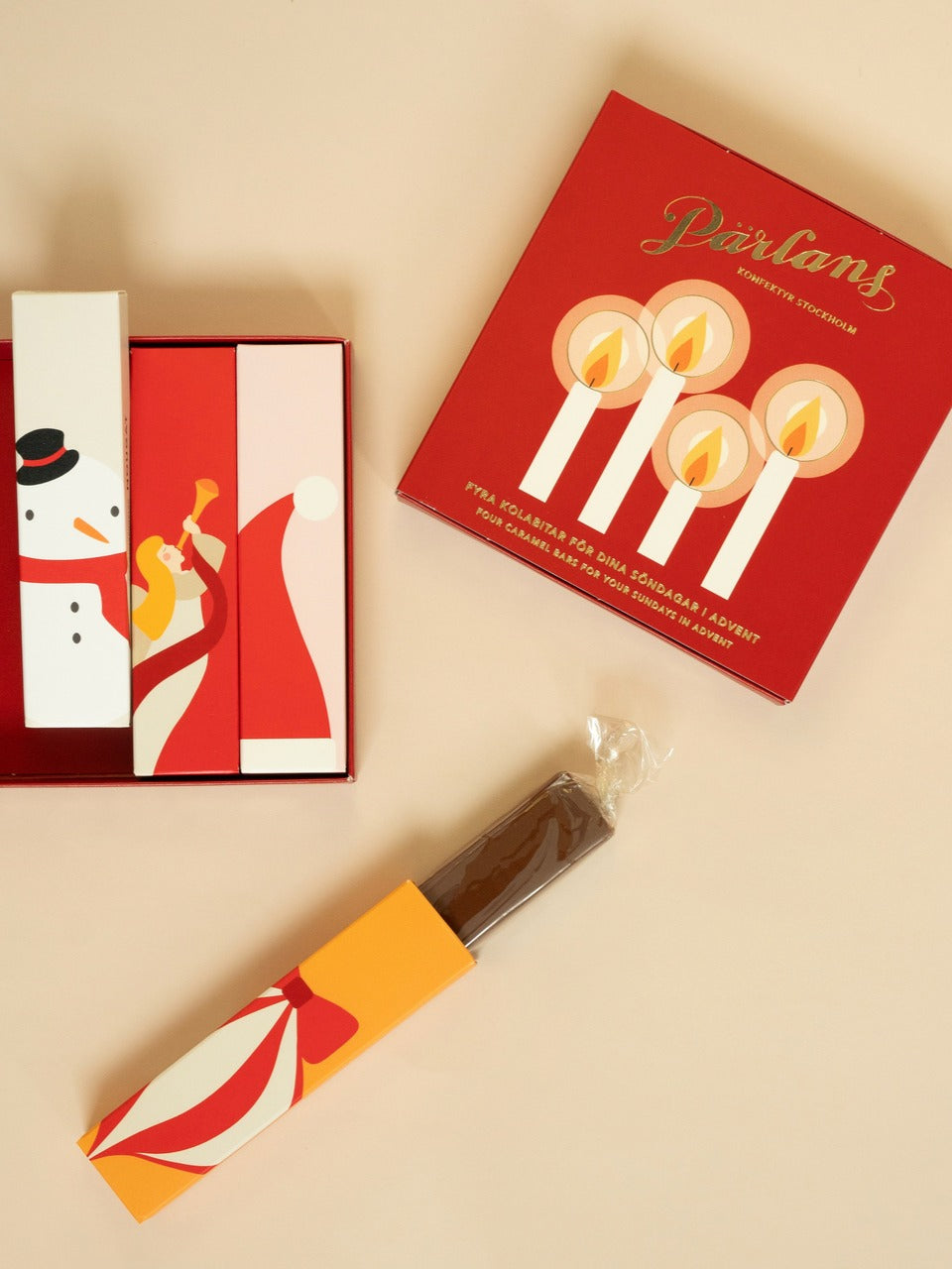 Pärlans Konfektyr Adventskalender Kolabitar i Choklad 4st