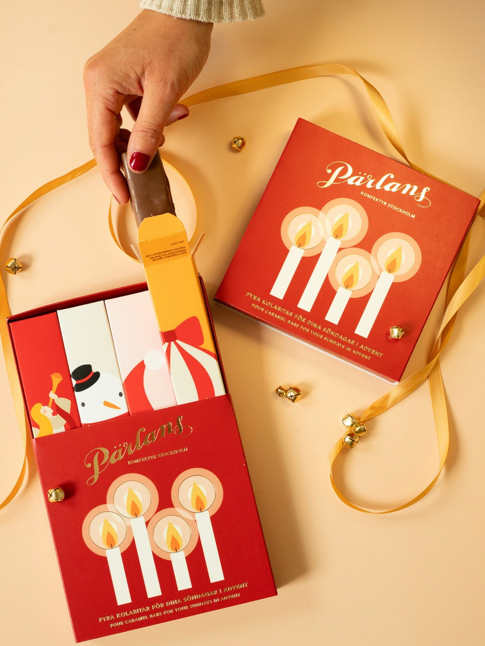 Pärlans Konfektyr Adventskalender Kolabitar i Choklad 4st