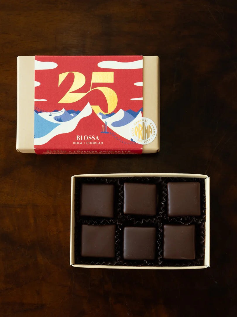Pärlans Konfektyr Blossa 2025 6 Kolor i choklad