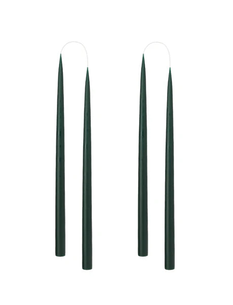 Kunstindustrien Avsmalnade Ljus - Forest Green Set om 2