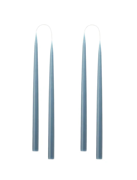 Kunstindustrien Avsmalnade Ljus - Blue Grey Set om 2
