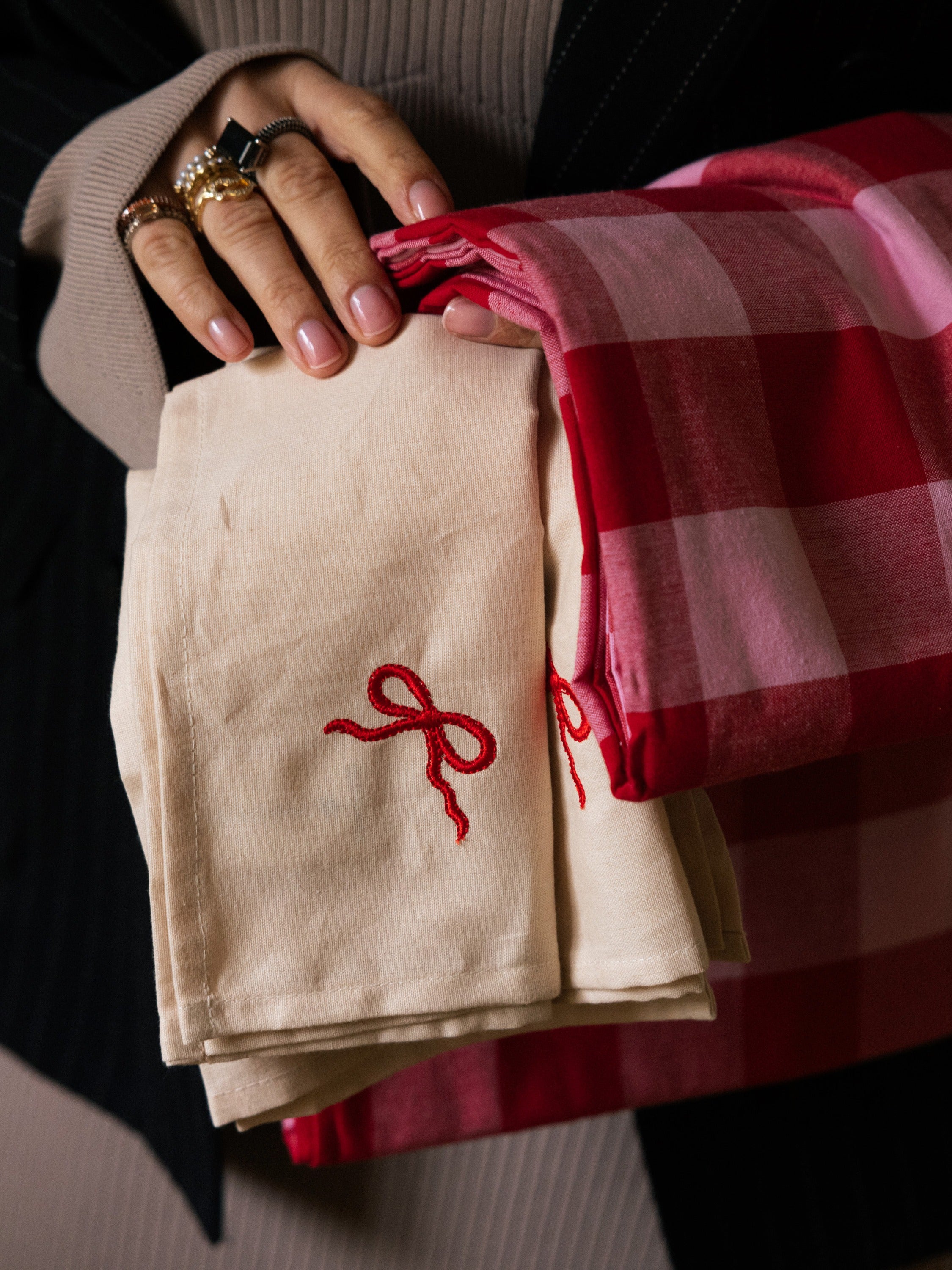 Midnatt Servetter 4-pack Rosett