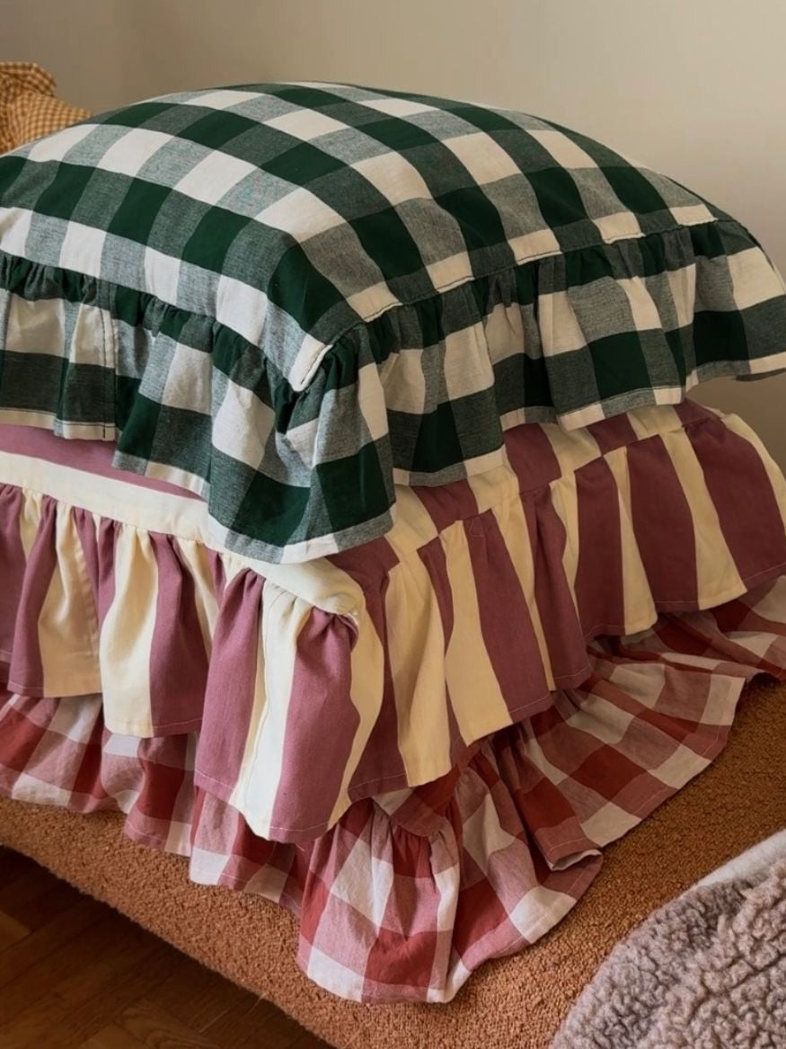 Midnatt Kuddfodral med volang - Elsa