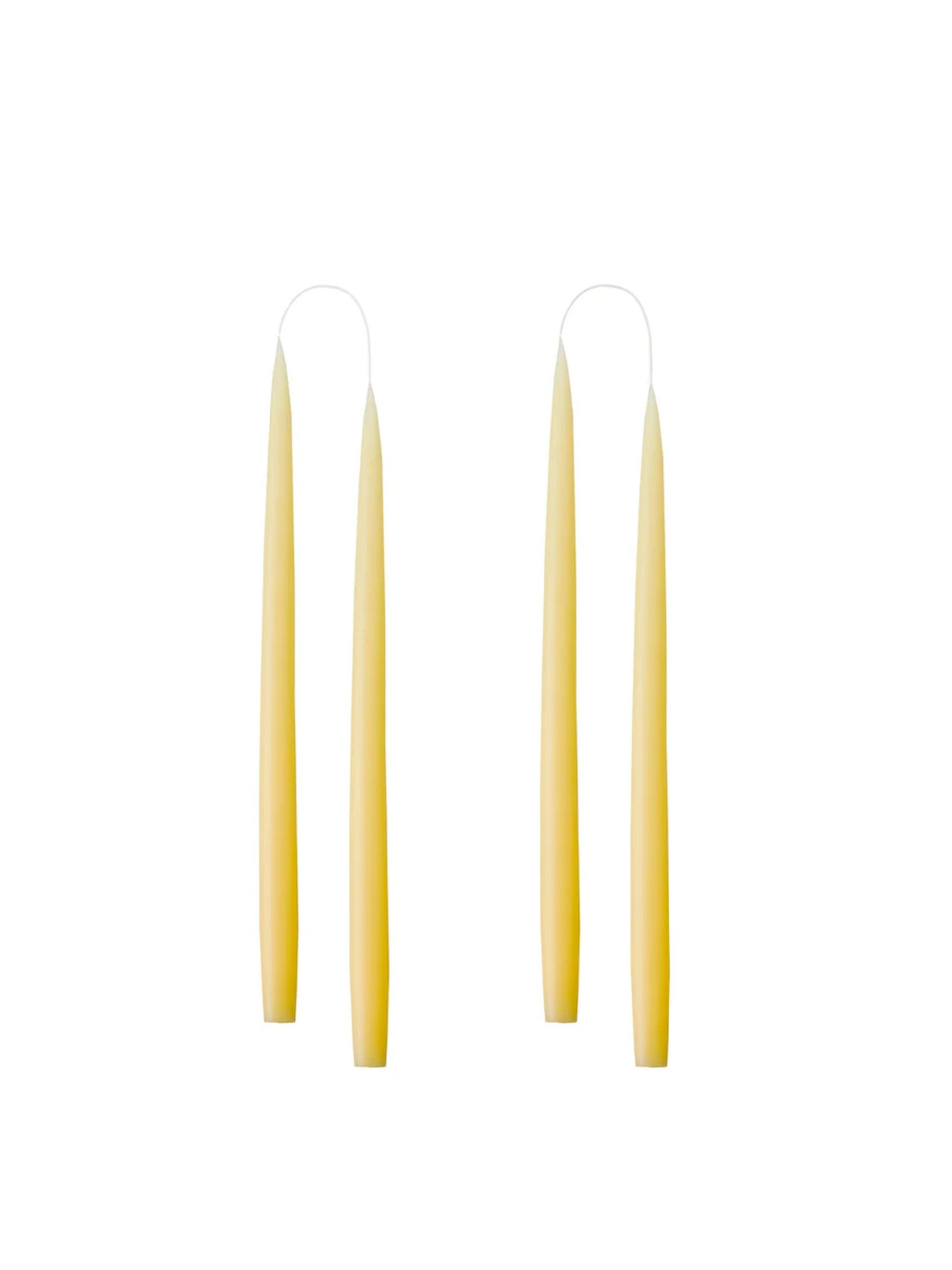 Kunstindustrien Avsmalnade Ljus - Pastel Yellow Set om 2