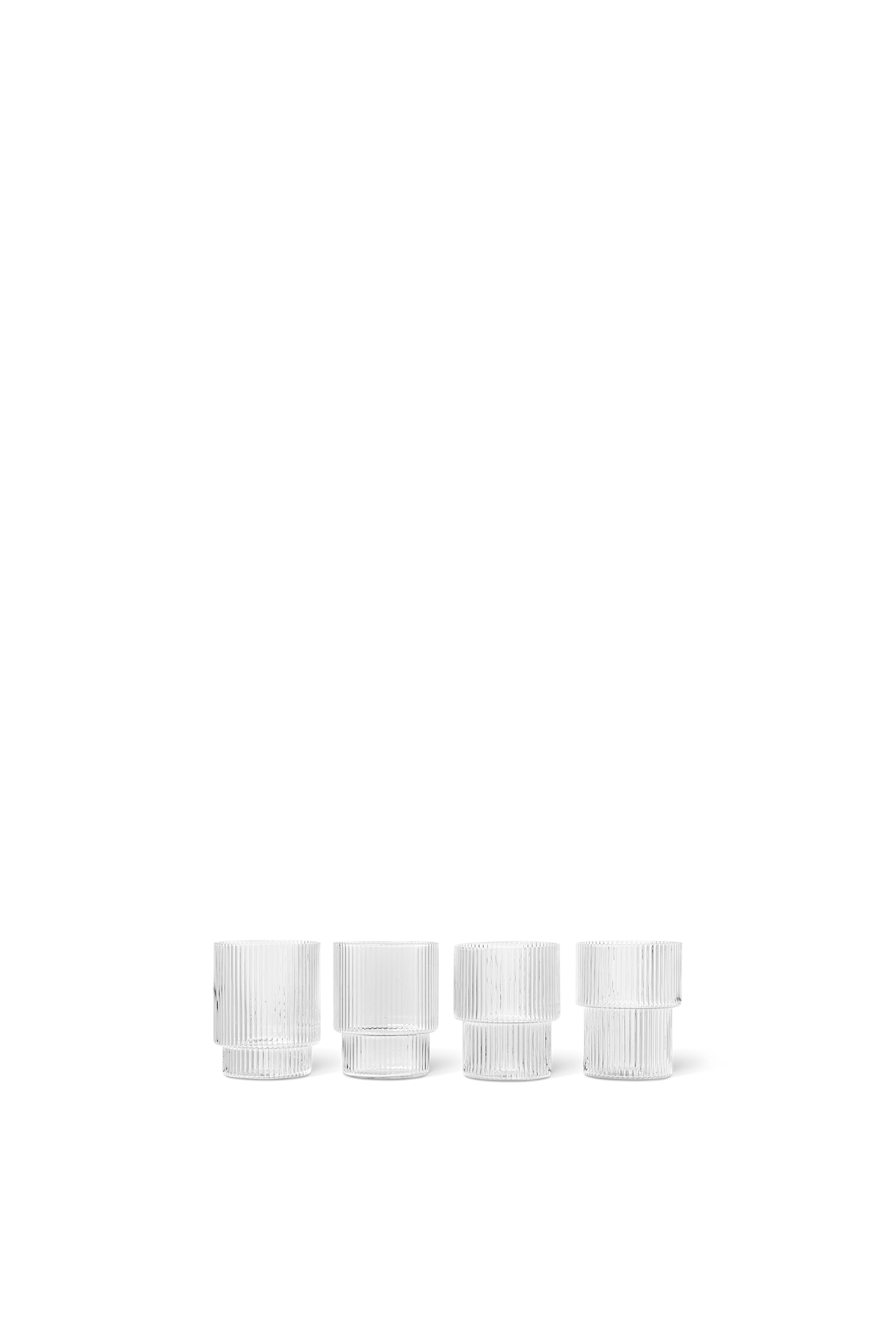Ferm Living Ripple Glasses - Set of 4