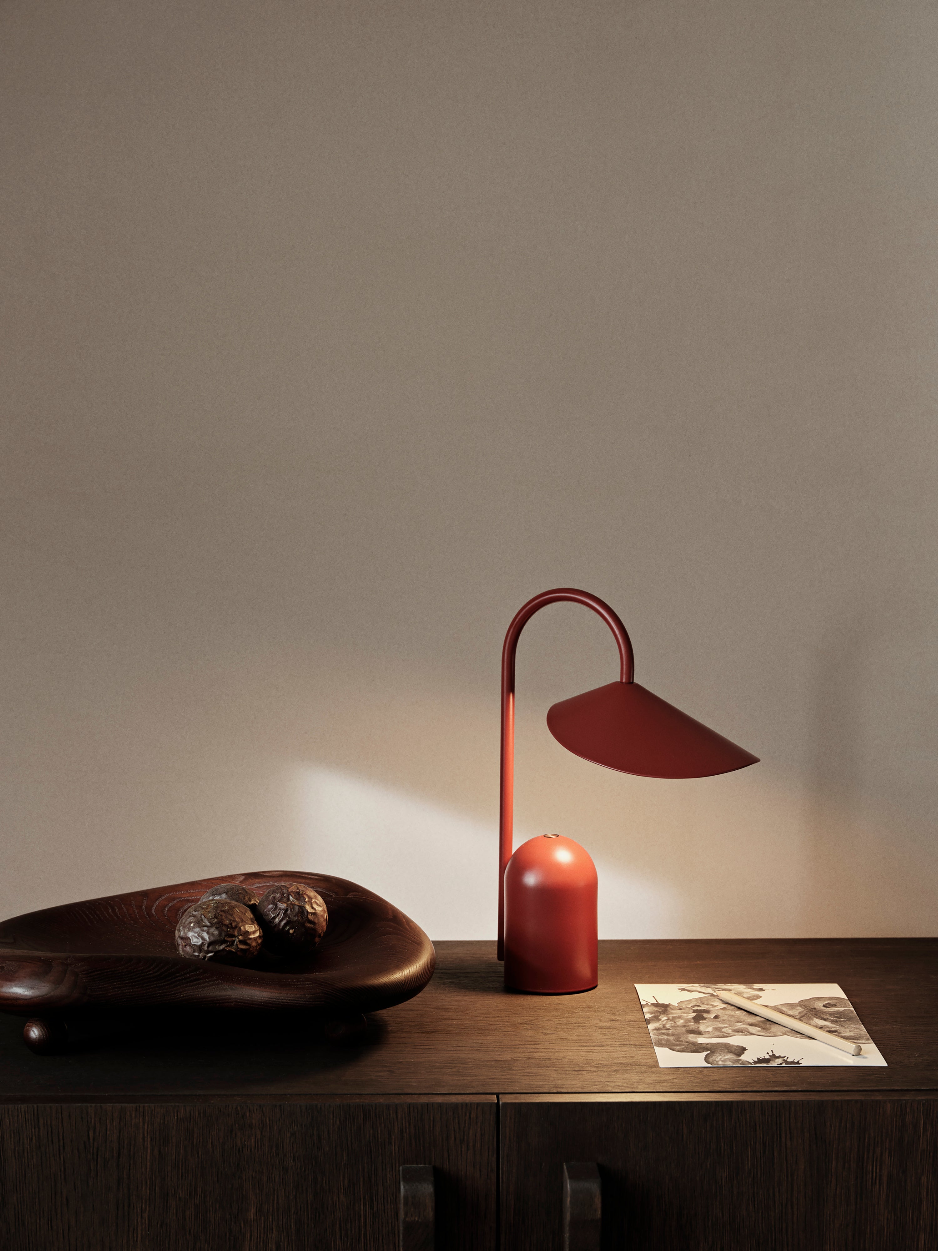 Ferm Living Arum Portable Lamp - Oxide Red