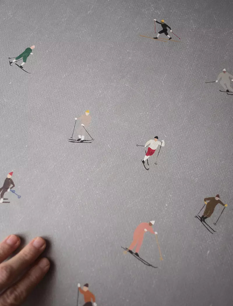 Fine Little Skiers Poster 40x50cm