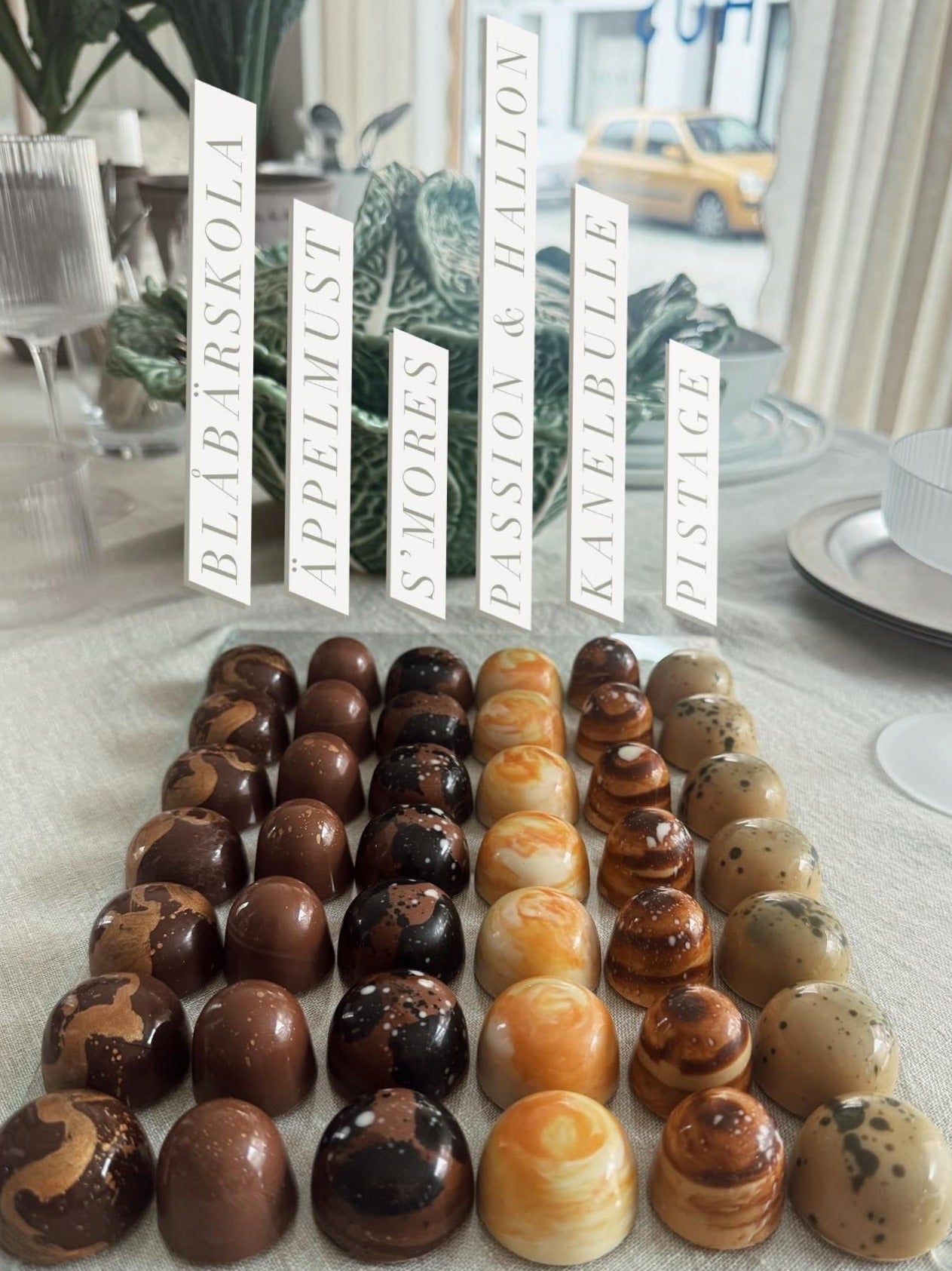 Lilla Wester Handgjorda Chokladpraliner - Äppelmust med vaniljtryffel